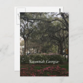 Downtown Savannah Georgia Briefkaart (Voorkant / Achterkant)