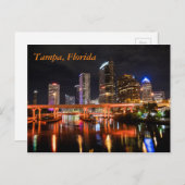 Downtown Tampa, Florida by Night Briefkaart (Voorkant / Achterkant)
