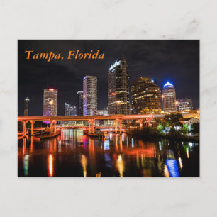 Downtown Tampa, Florida by Night Briefkaart
