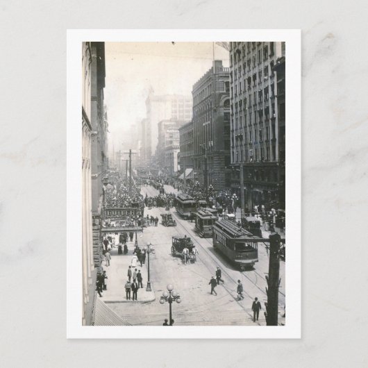 Downtown Uitzicht, Seattle, Vintage 1910 Briefkaart (Voorkant)