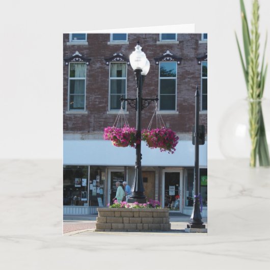 Downtown Washington, Iowa Kaart (Voorkant)