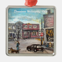 Downtown Willoughby, Ohio Dog Walk Ornament