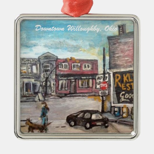 Downtown Willoughby, Ohio Dog Walk Ornament (Voorkant)