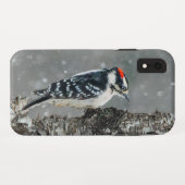 Downy Woodpecker in sneeuw - Originele foto Case-Mate iPhone Case (Achterkant (horizontaal))