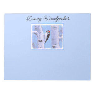 Downy Woodpecker Painting - Oorspronkelijke vogelk Notitieblok