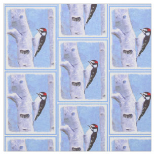 Downy Woodpecker Painting - Oorspronkelijke vogelk Stof
