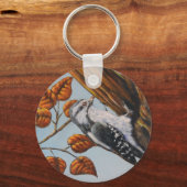 Downy Woodpecker - Sleutelhanger (Voorkant)