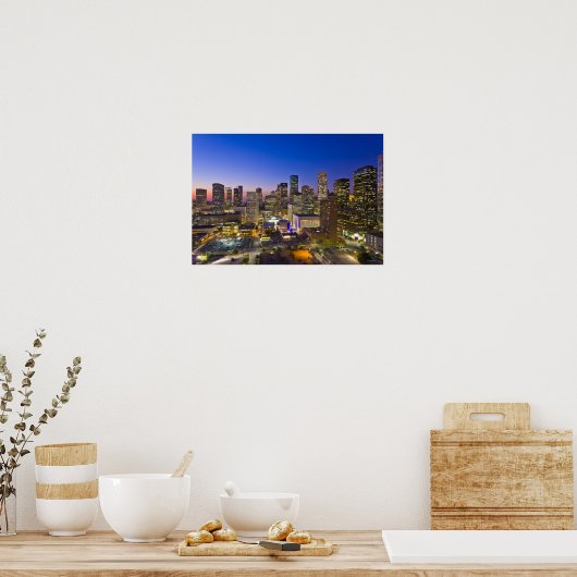 Dowtown Houston Poster (Keuken)