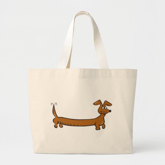 Doxie Dachshund Grote Tote Bag (Voorkant)