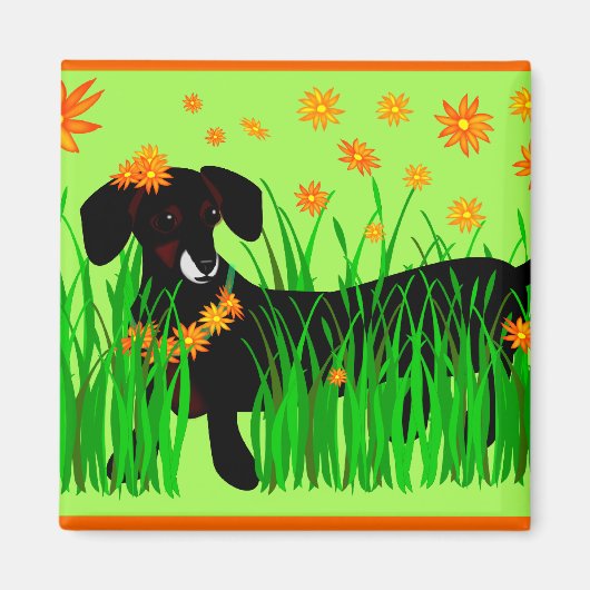 Doxie d'été, aimant (Devant)