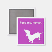 Doxie Feed Me Magnet rose (Recto/Verso)
