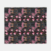 Doxie Fleece Deken (Voorkant (Horizontaal))