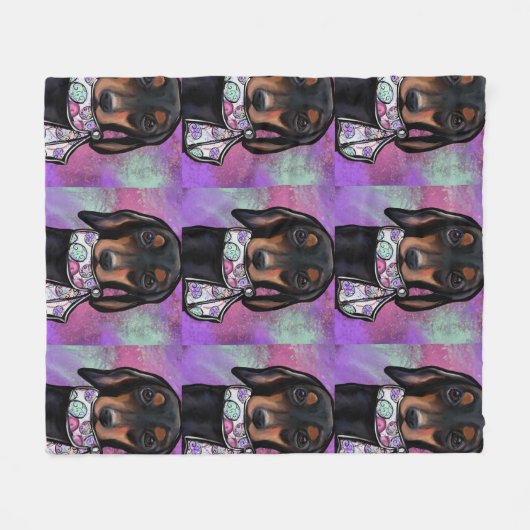 Doxie Fleece Deken (Voorkant (Horizontaal))