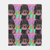 Doxie Fleece Deken (Voorkant)