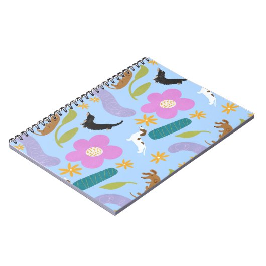 Doxie floral notebook #1 notitieboek (Linkerzijde)