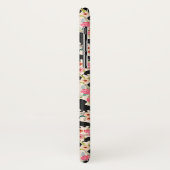 Doxie Floral phone case - black doxie - crème (Achterkant/links)