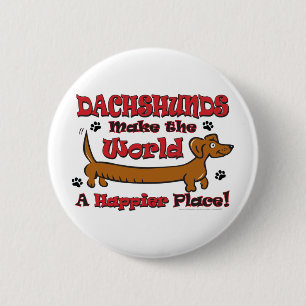 DOXIE-GELUKKIG RONDE BUTTON 5,7 CM