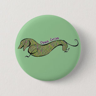 Doxie Gras Ronde Button 5,7 Cm