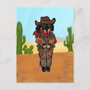 Doxie Gunslinger Briefkaart