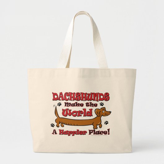 DOXIE-HAPPY GROTE TOTE BAG (Voorkant)