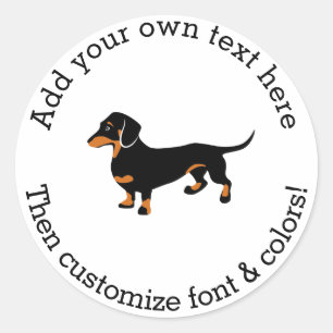 Doxie hondenliefde - Schattige klein teckel Ronde Sticker