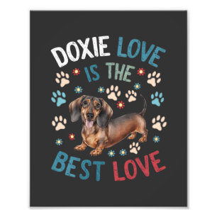 Doxie Love is de beste liefde Foto Afdruk