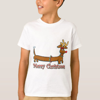 Doxie-Merry-Kerstmis T-shirt