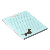 Doxie Notes Dachshund Silhouette Notitieblok (Schuin)
