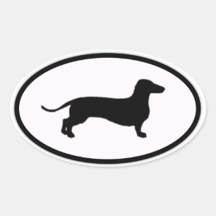 doxie ovale sticker