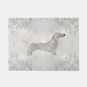 Doxie parelsilhouette deurmat