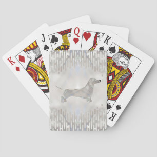 Doxie parelsilhouette pokerkaarten