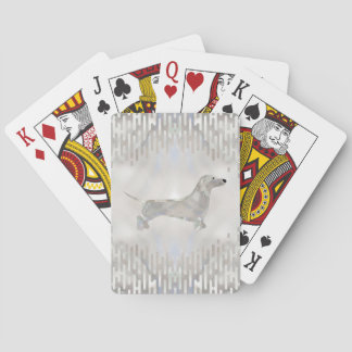 Doxie parelsilhouette pokerkaarten