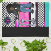 Doxie Rock en Roll Theedoek (Gevouwen)