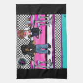 Doxie Rock en Roll Theedoek (Verticaal)