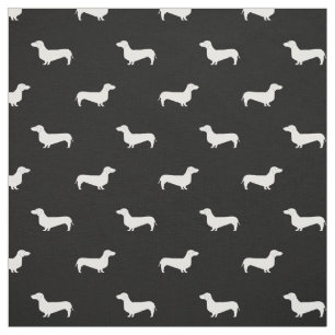 Doxie Silhouette Dog fabric - doedelstof Stof
