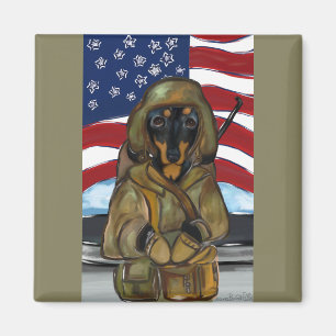 Doxie Soldier Magneet
