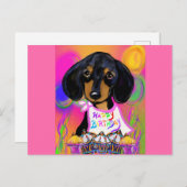 Doxie Verjaardag Briefkaart (Voorkant / Achterkant)