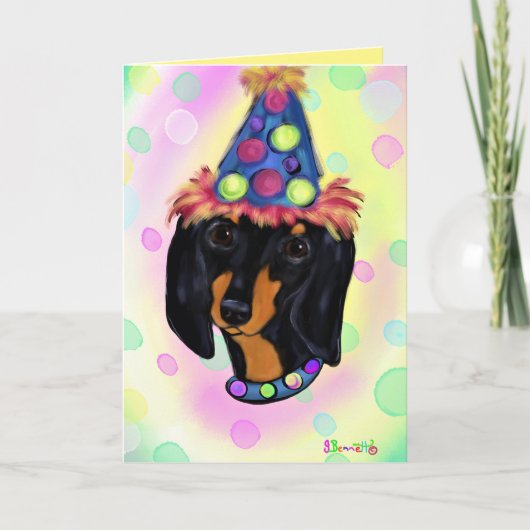 Doxie Verjaardag Kaart (Voorkant)