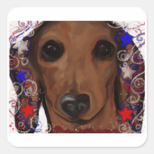 DOXIE VIERKANTE STICKER