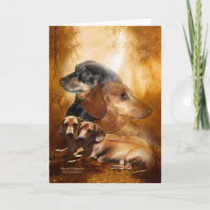 Doxies Dappled in Sunshine ArtCard Kaart