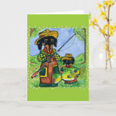 Doxies voor vaders dag kaart (Gele Bloem)