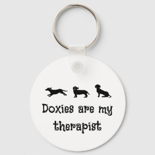 Doxies zijn mijn therapeut Schattige dashond Sleutelhanger
