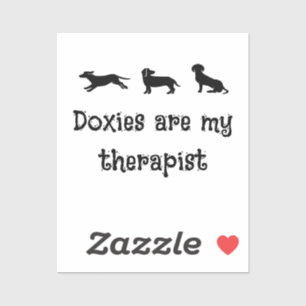 Doxies zijn mijn therapeut Schattige dashond Sticker