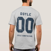 DOYLE CONSTRUCTION, Athletic t-shirt, GRAY BLUE WO T-shirt (Achterkant)
