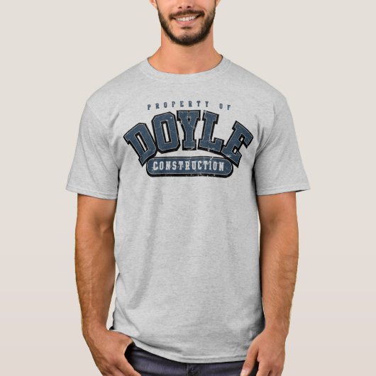 DOYLE CONSTRUCTION, Athletic t-shirt, GRAY BLUE WO T-shirt (Voorkant)