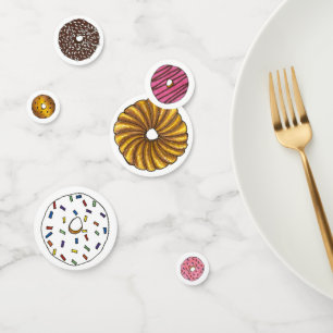Dozen Donuts Doughnoten Breakfast Junk Food Foodie Confetti