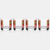 Dozen van Hearts Rock Glass Drinkware Set van 4 Whisky Glas (Links)