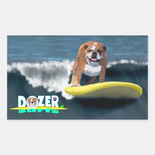 Dozer Surfs Rechthoekige Sticker (Voorkant)