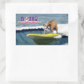 Dozer Surft een winnende golf! Rechthoekige Sticker (Tas)