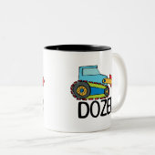 Dozer Tweekleurige Koffiemok (Voorkant rechts)